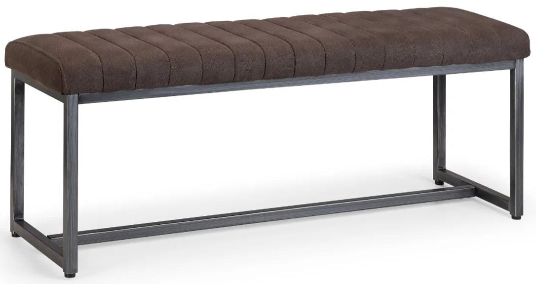 Brooklyn Suede Dining Bench - Julian Bowen