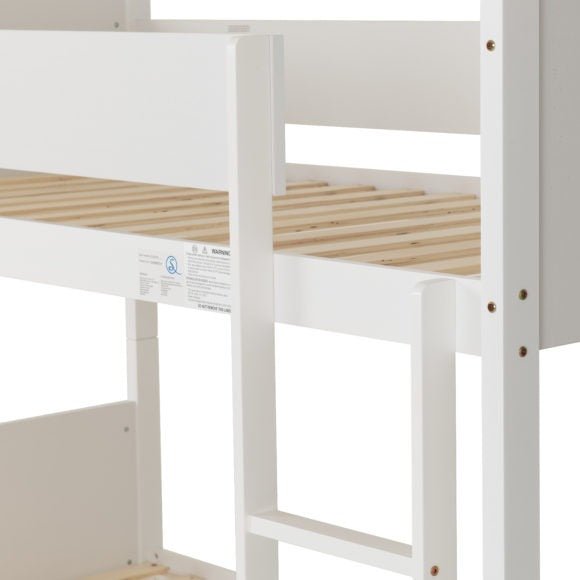 Bruno 3ft Single Bunk Bed White - Seconique