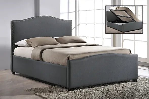 Brunswick Fabric Ottoman Storage Bed Frame - Time Living