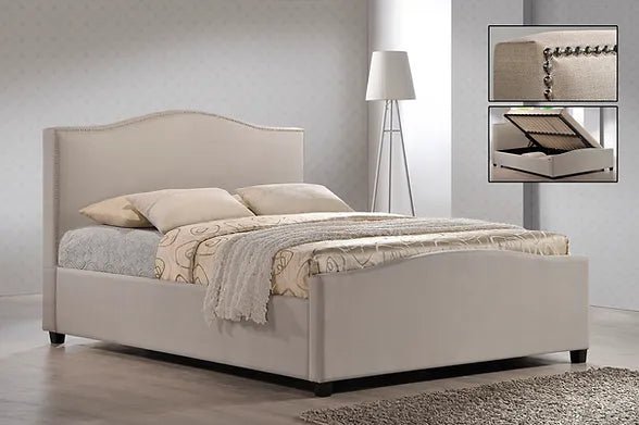 Brunswick Fabric Ottoman Storage Bed Frame - Time Living
