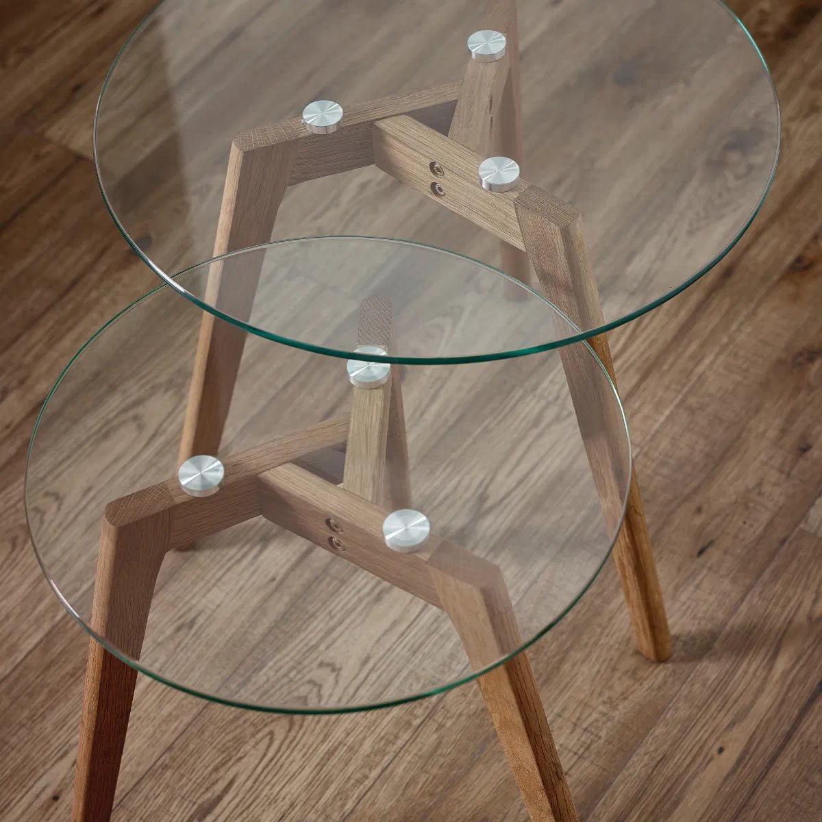 Bryant Nest of 2 Glass Tables - Julian Bowen