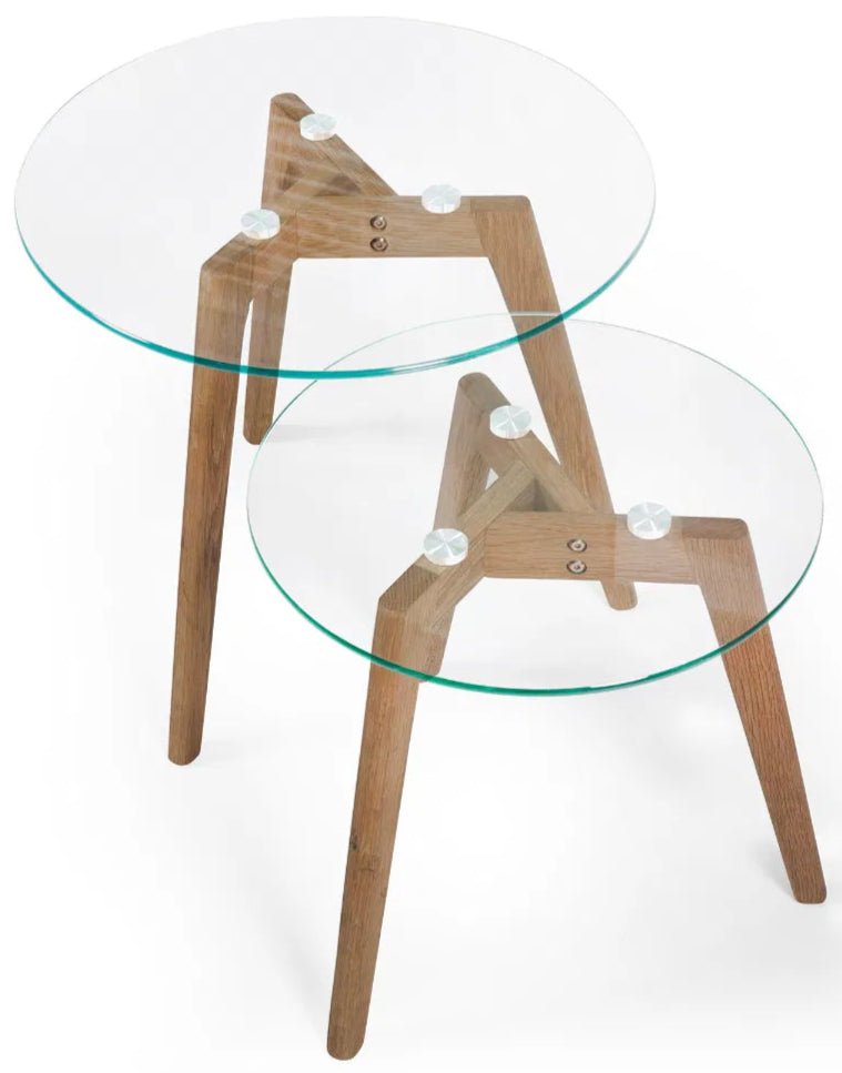 Bryant Nest of 2 Glass Tables - Julian Bowen