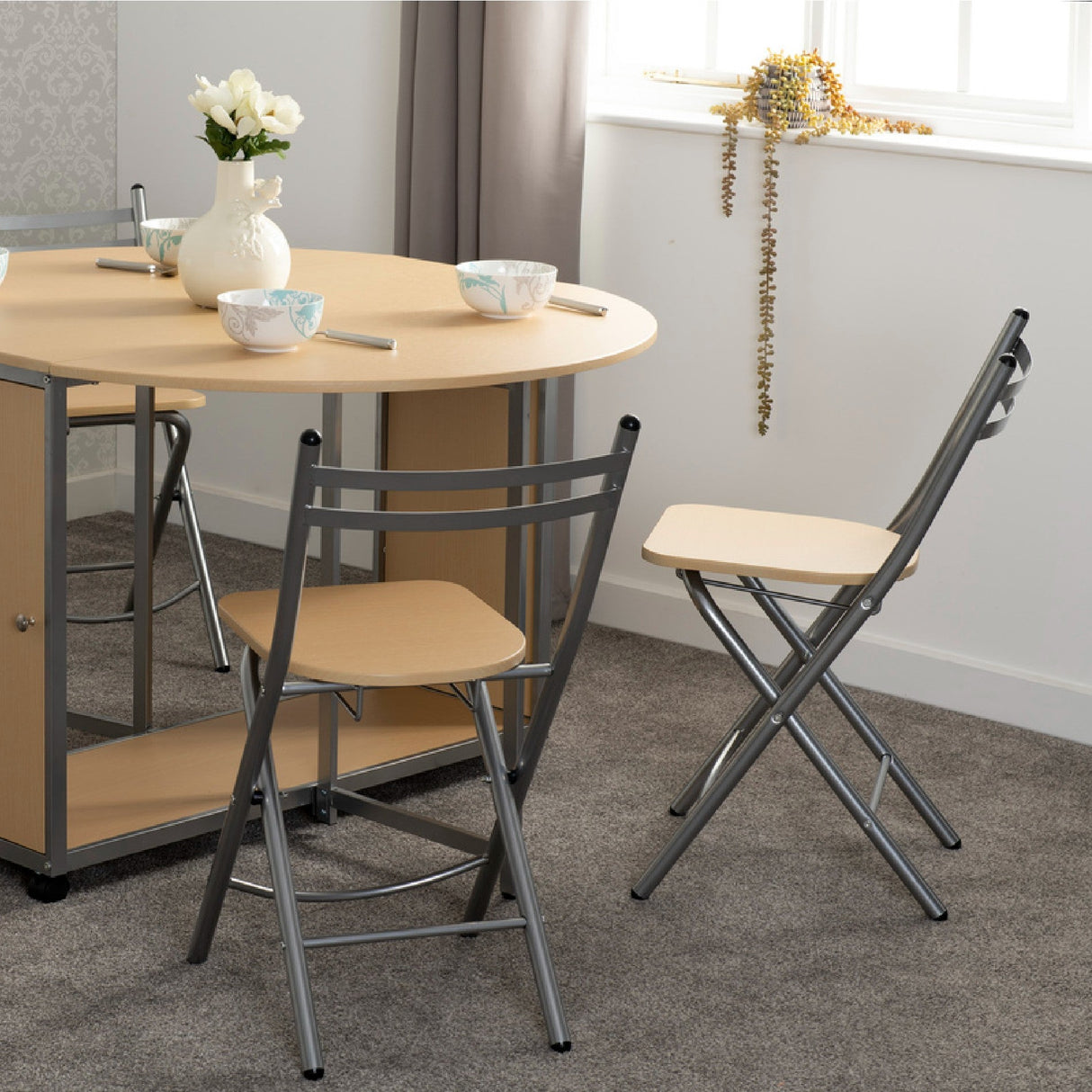 Budget Butterfly Folding Space Saving Dining Set - Seconique