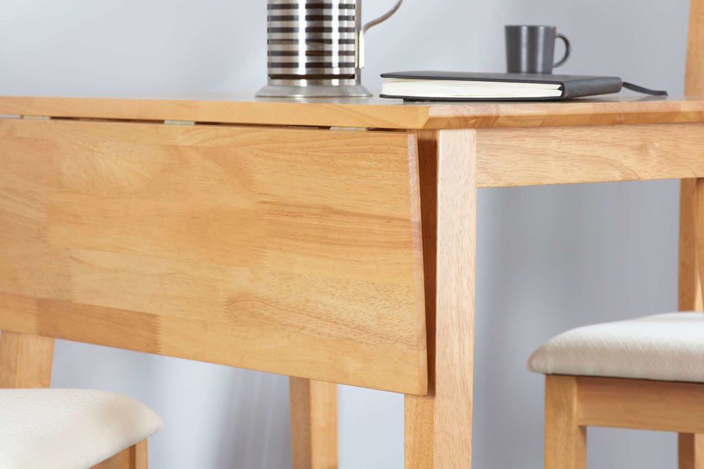 Butterfly Drop Leaf Folding Dining Table Set with 2 Chairs - Birlea