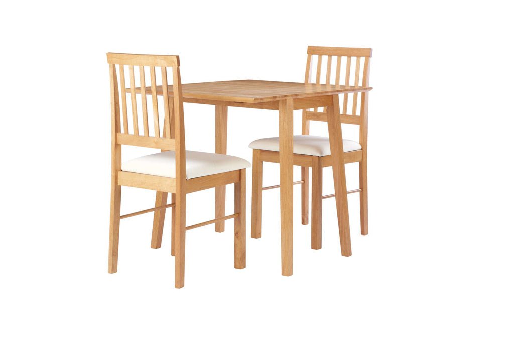 Butterfly Drop Leaf Folding Dining Table Set with 2 Chairs - Birlea