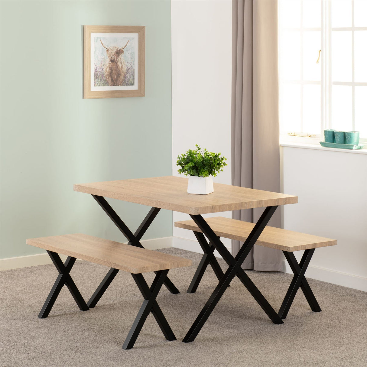 Buxton Dining Bench Set - Seconique