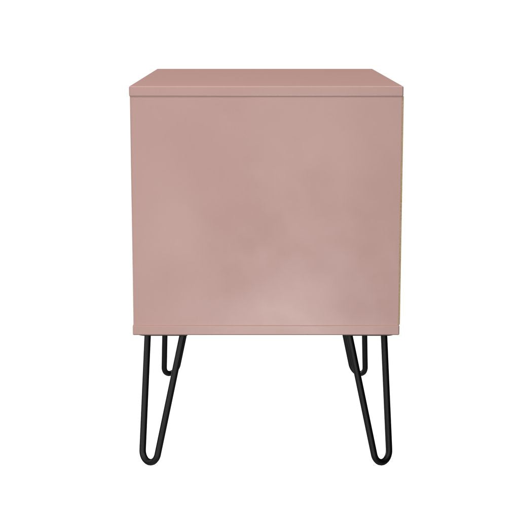 Harlequin 2 Drawer Midi Chest with Black Hairpin Legs