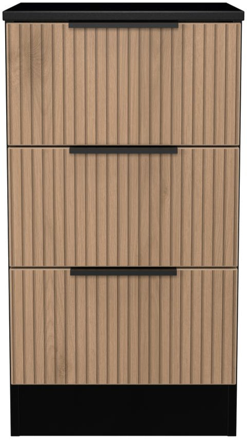 Java 3 Drawer Bedside Table