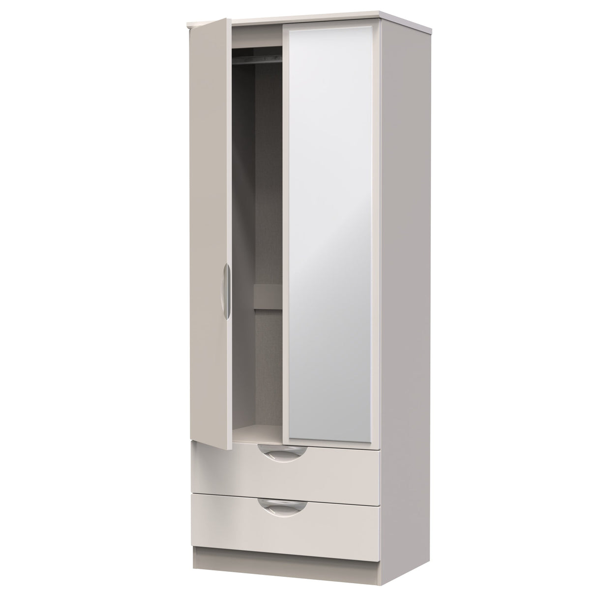 Camden 2 Door 2 Drawer Mirrored Wardrobe - Welcome Furniture