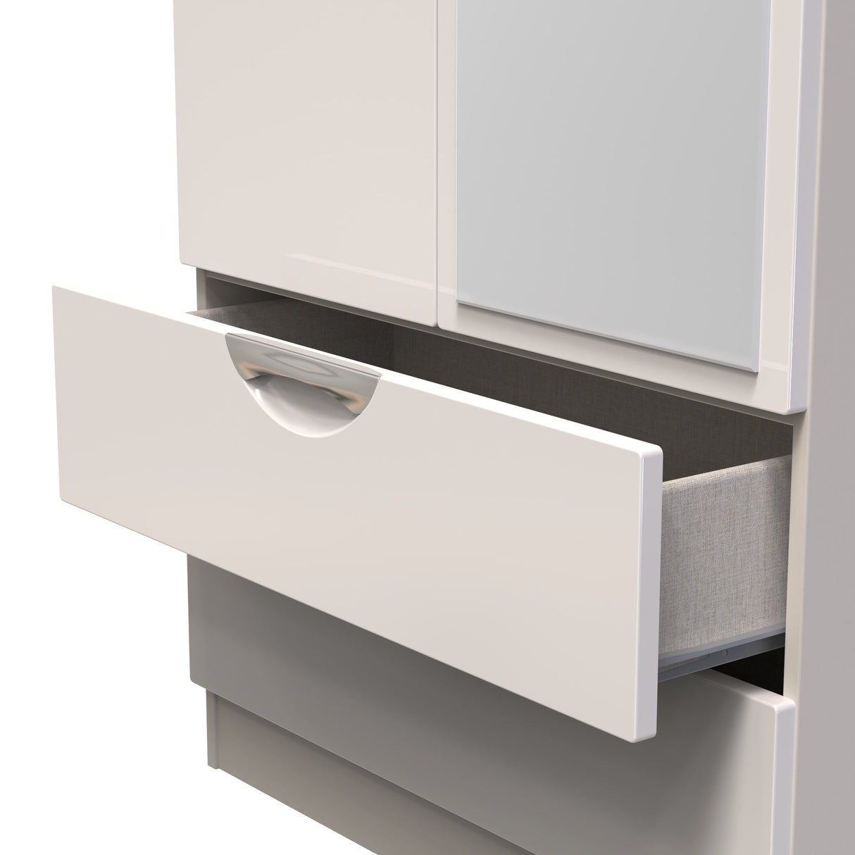 Camden 2 Door 2 Drawer Mirrored Wardrobe - Welcome Furniture