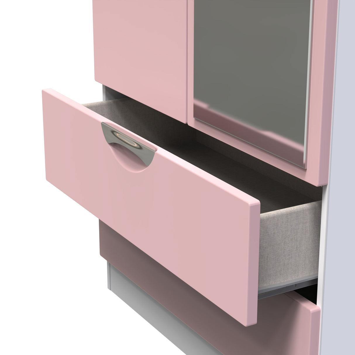 Camden 2 Door 2 Drawer Mirrored Wardrobe - Welcome Furniture