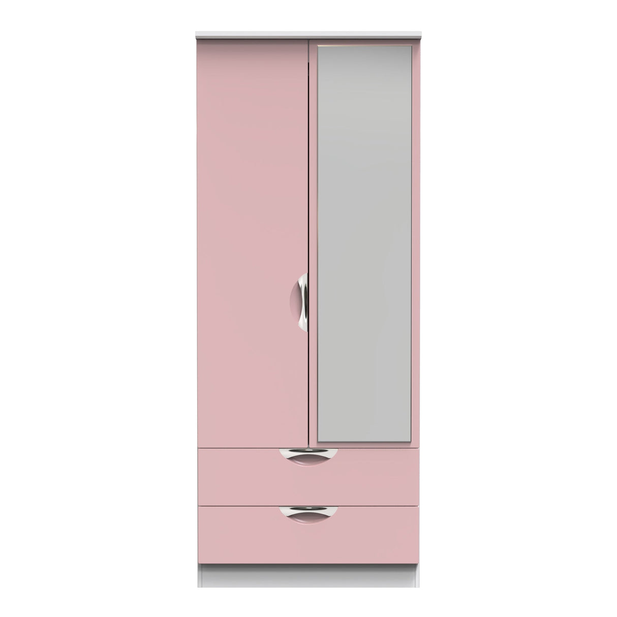 Camden 2 Door 2 Drawer Mirrored Wardrobe - Welcome Furniture