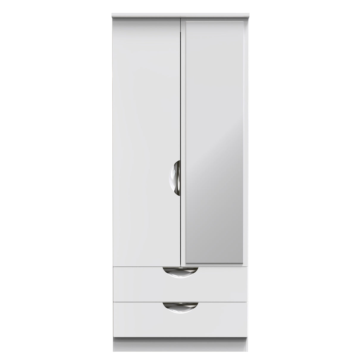 Camden 2 Door 2 Drawer Mirrored Wardrobe - Welcome Furniture