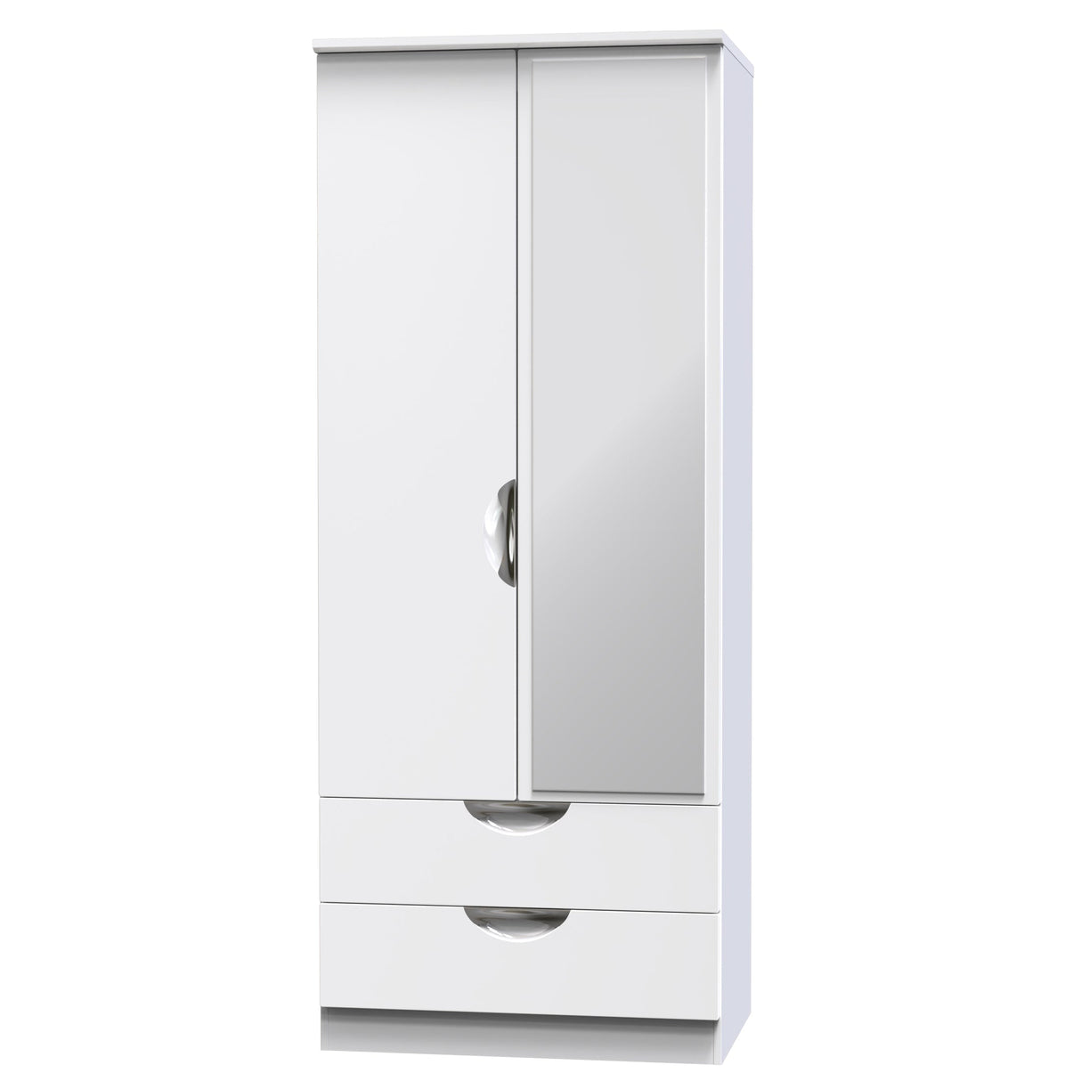 Camden 2 Door 2 Drawer Mirrored Wardrobe - Welcome Furniture