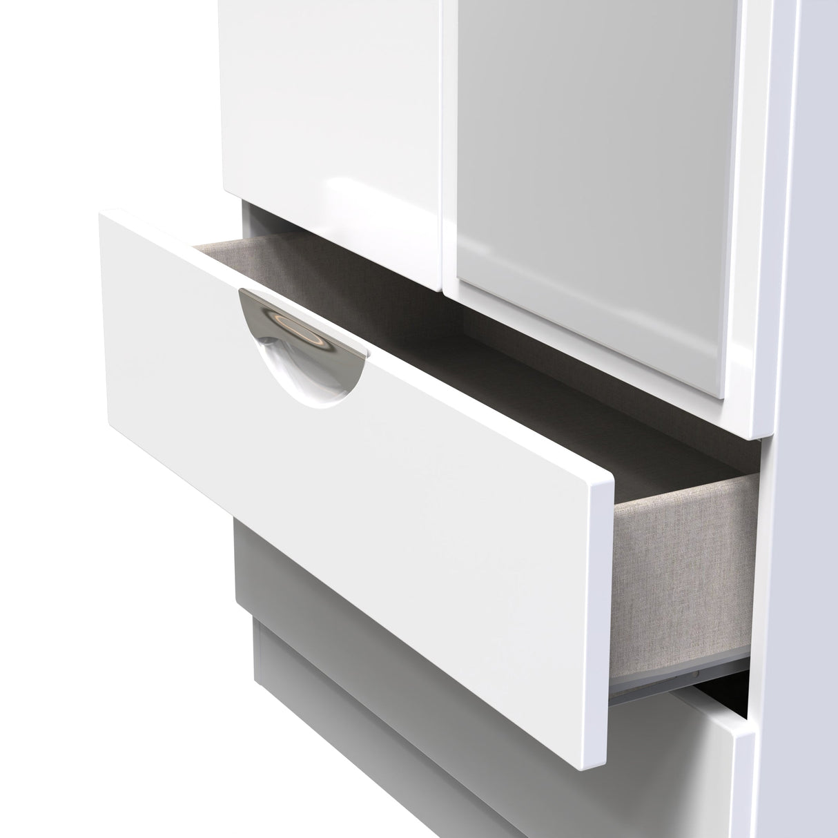 Camden 2 Door 2 Drawer Mirrored Wardrobe - Welcome Furniture