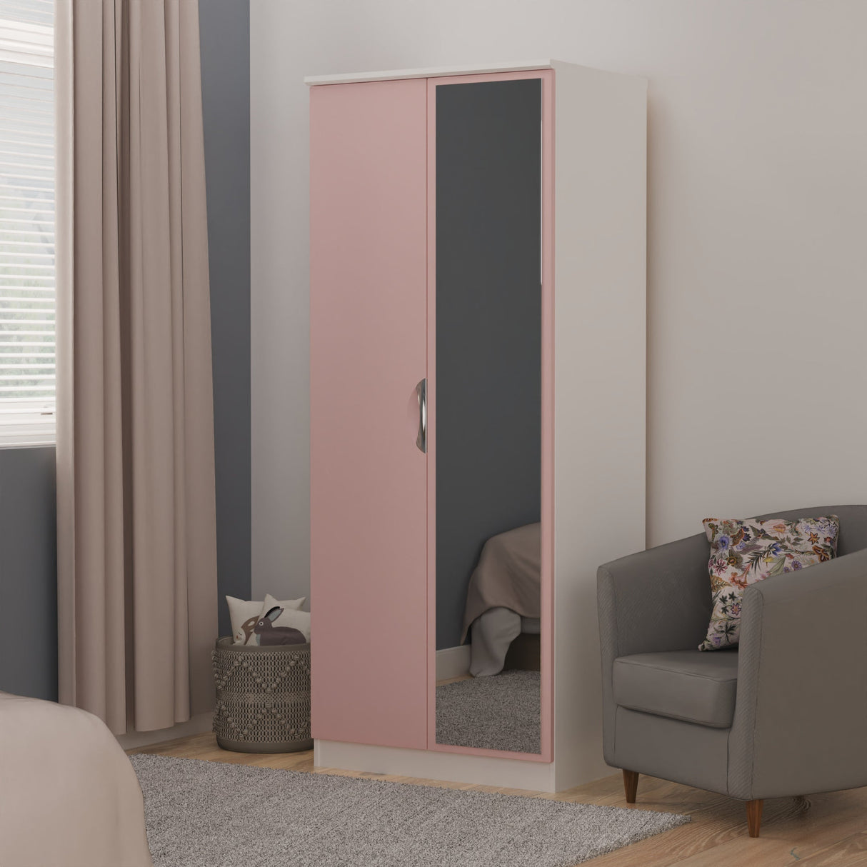 Camden 2 Door Mirrored Wardrobe - Welcome Furniture