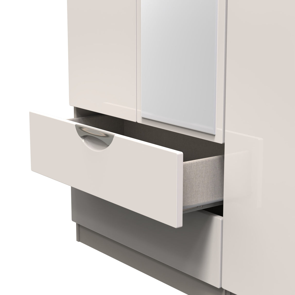 Camden 3 Door 2 Drawer Mirrored Wardrobe - Welcome Furniture