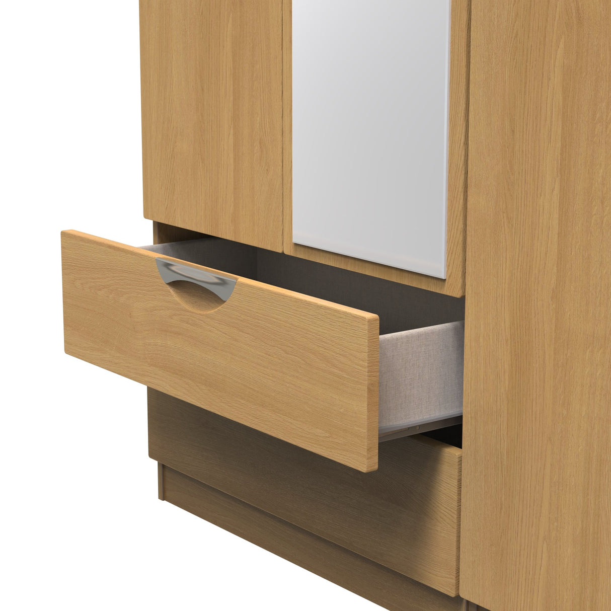 Camden 3 Door 2 Drawer Mirrored Wardrobe - Welcome Furniture