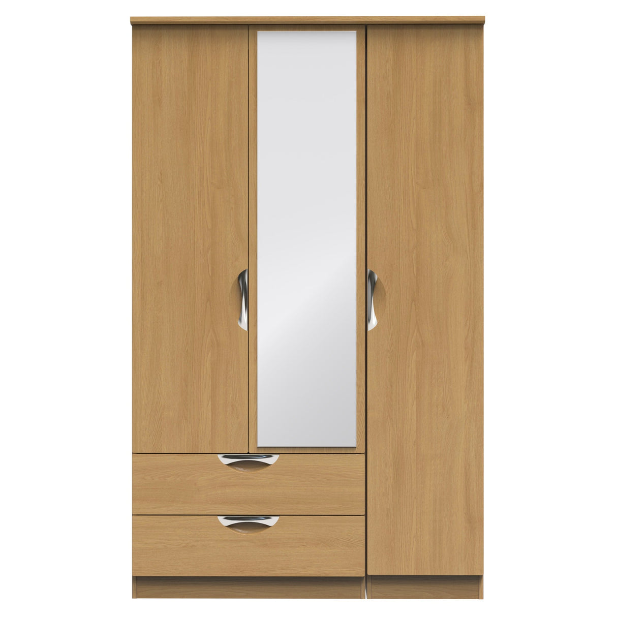 Camden 3 Door 2 Drawer Mirrored Wardrobe - Welcome Furniture