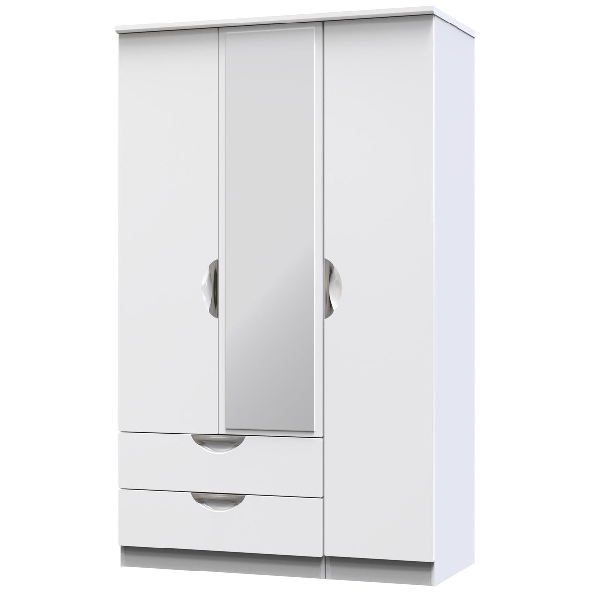 Camden 3 Door 2 Drawer Mirrored Wardrobe - Welcome Furniture