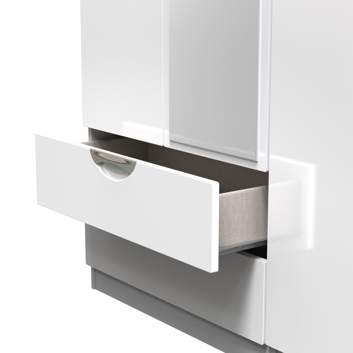 Camden 3 Door 2 Drawer Mirrored Wardrobe - Welcome Furniture