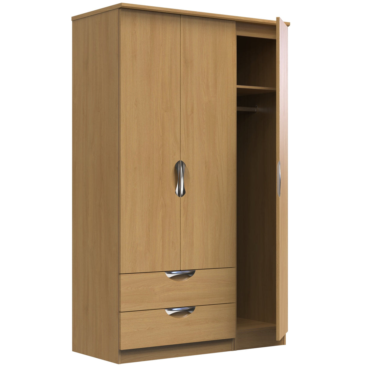 Camden 3 Door 2 Drawer Wardrobe - Welcome Furniture