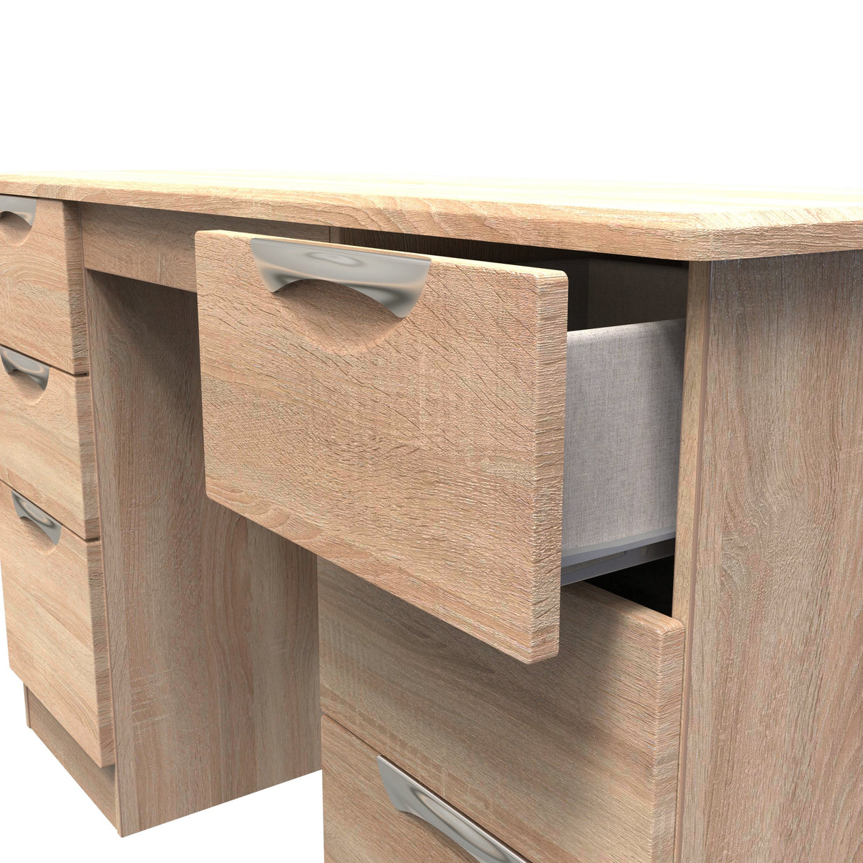 Camden Double Pedestal 6 Drawer Dressing Table - Welcome Furniture