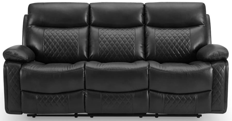 Cameron Faux Leather 3 Seater Manual Recliner Sofa - TGC