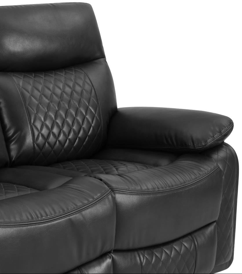 Cameron Faux Leather 3 Seater Manual Recliner Sofa - TGC