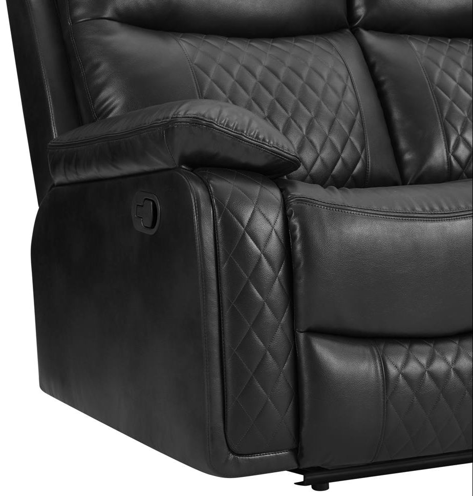Cameron Faux Leather 3 Seater Manual Recliner Sofa - TGC