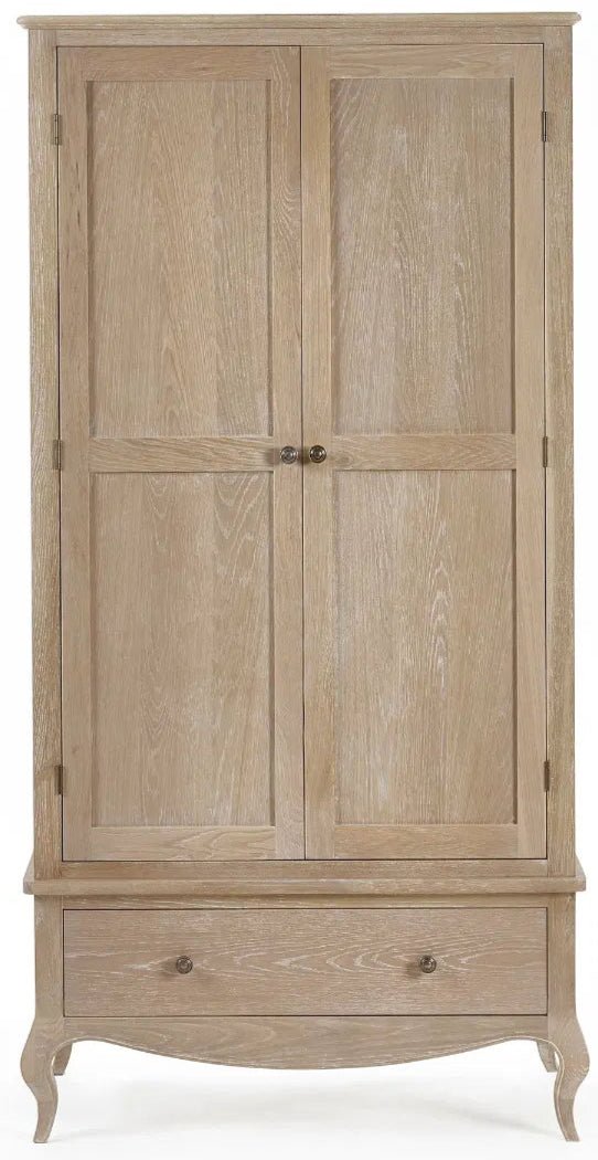 Camille 2 Door 1 Drawer Double Combination Wardrobe - Julian Bowen