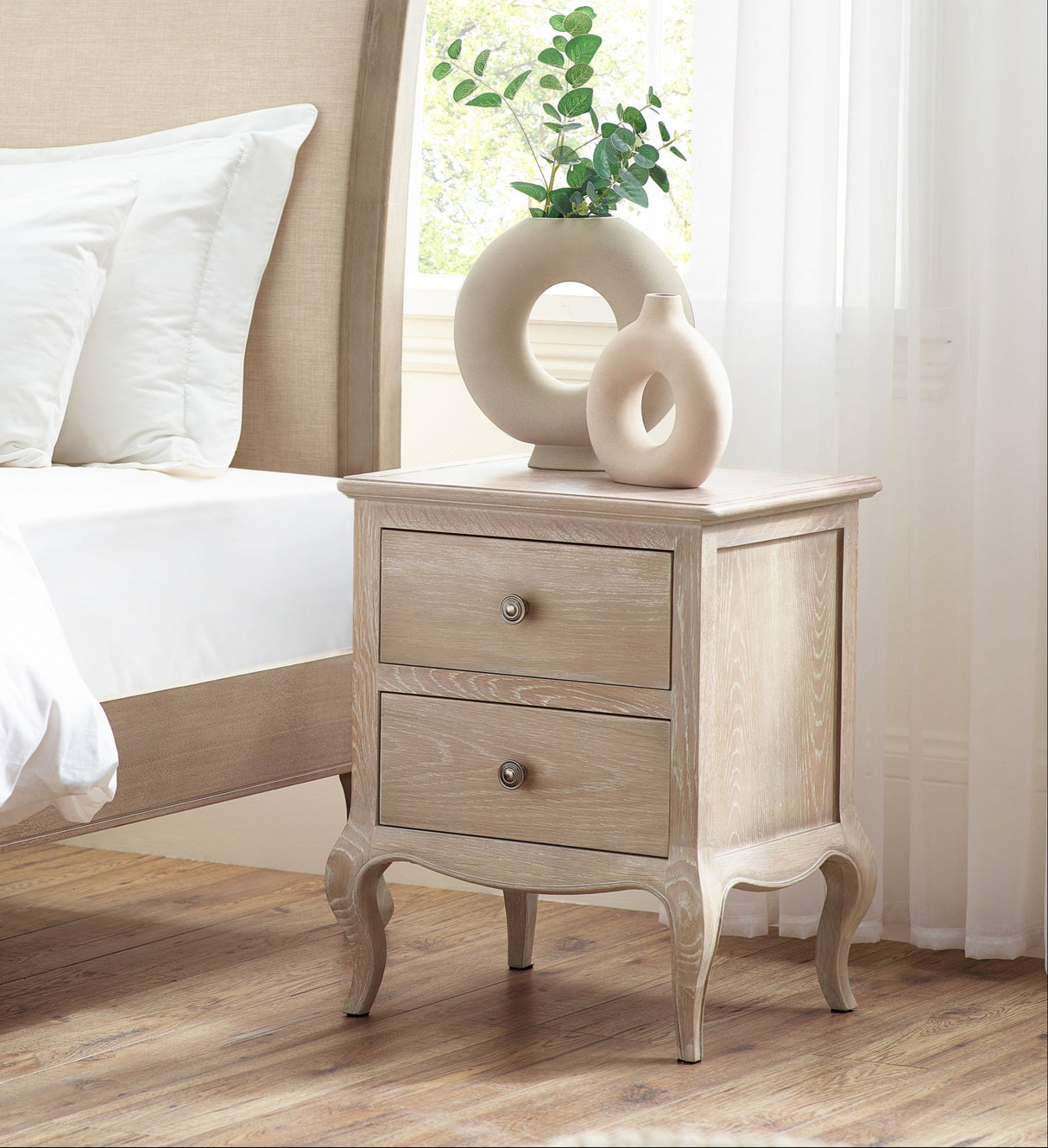 Camille 2 Drawer Bedside Table - Julian Bowen