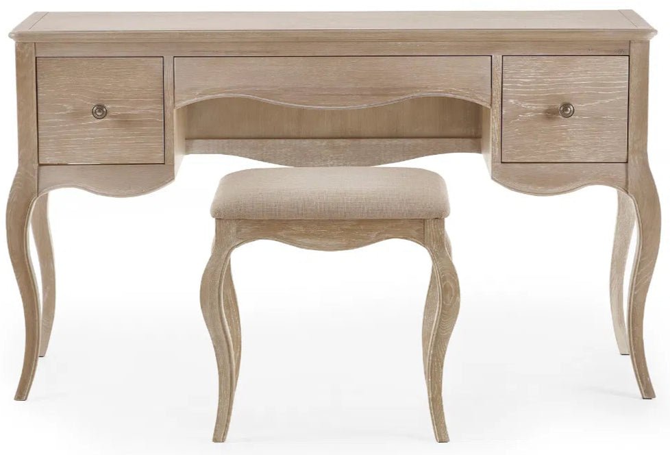 Camille 2 Drawer Dressing Table and Stool Set - Julian Bowen