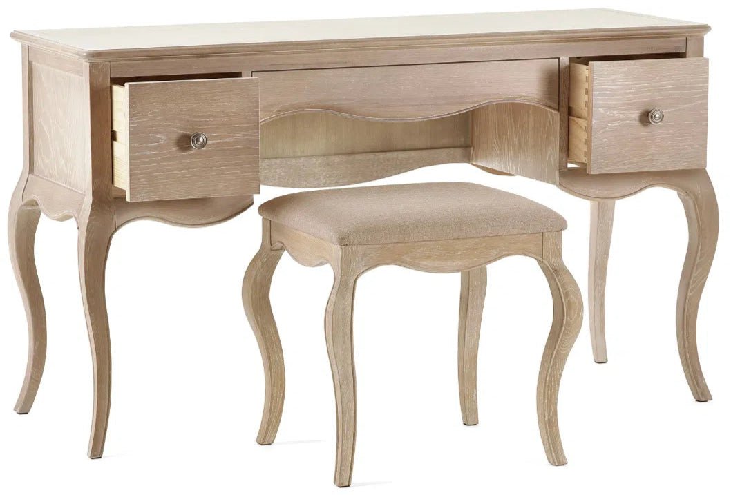 Camille 2 Drawer Dressing Table and Stool Set - Julian Bowen