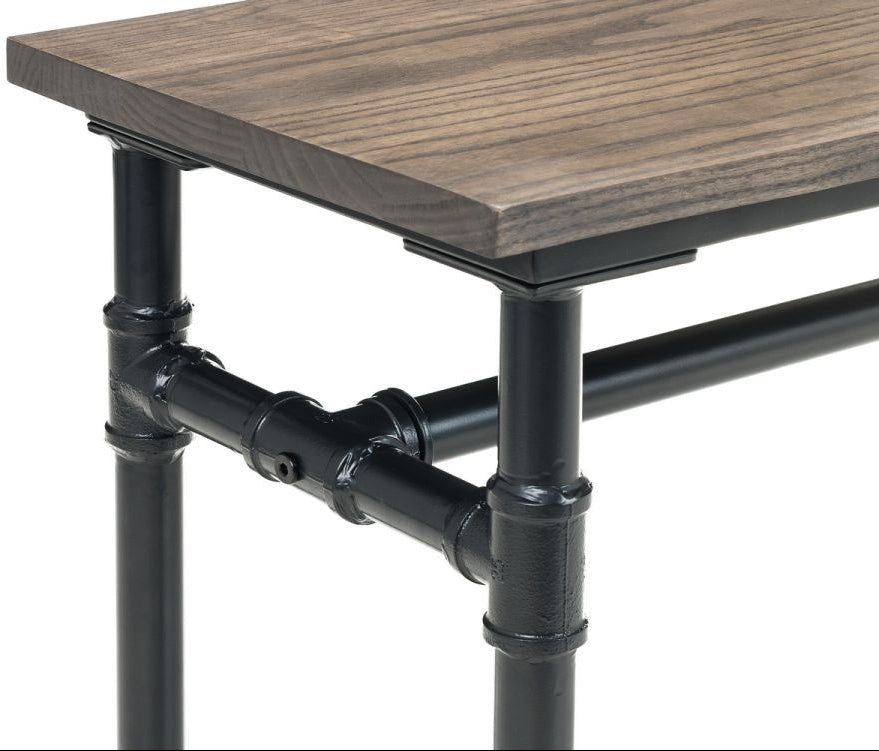 Carnegie Industrial Pipework and Wood Bench - Julian Bowen