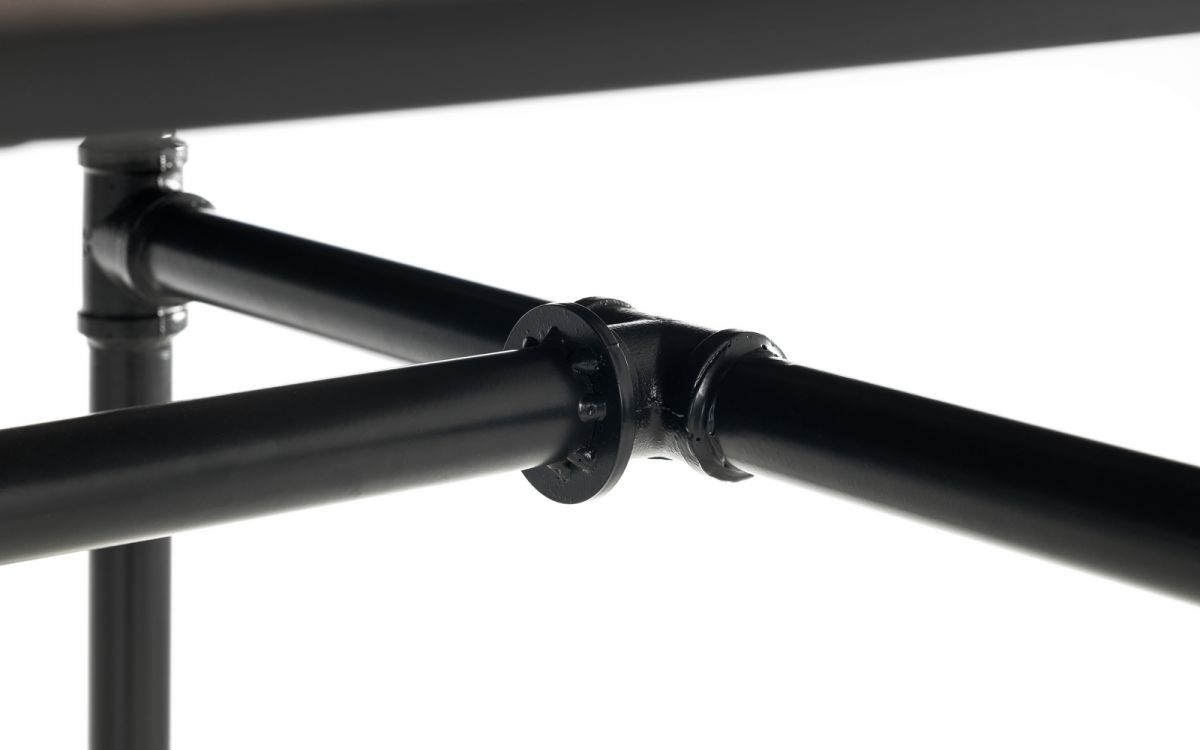 Carnegie Industrial Pipework and Wood Dining Table - Julian Bowen