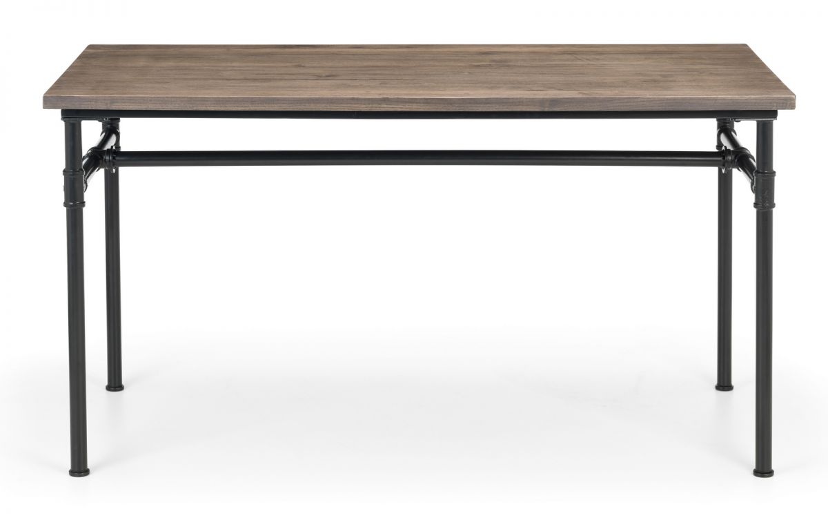 Carnegie Industrial Pipework and Wood Dining Table - Julian Bowen