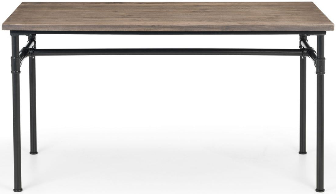 Carnegie Industrial Pipework and Wood Dining Table with 2 Benches - Julian Bowen