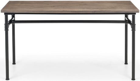 Carnegie Industrial Pipework and Wood Dining Table with 2 Benches - Julian Bowen