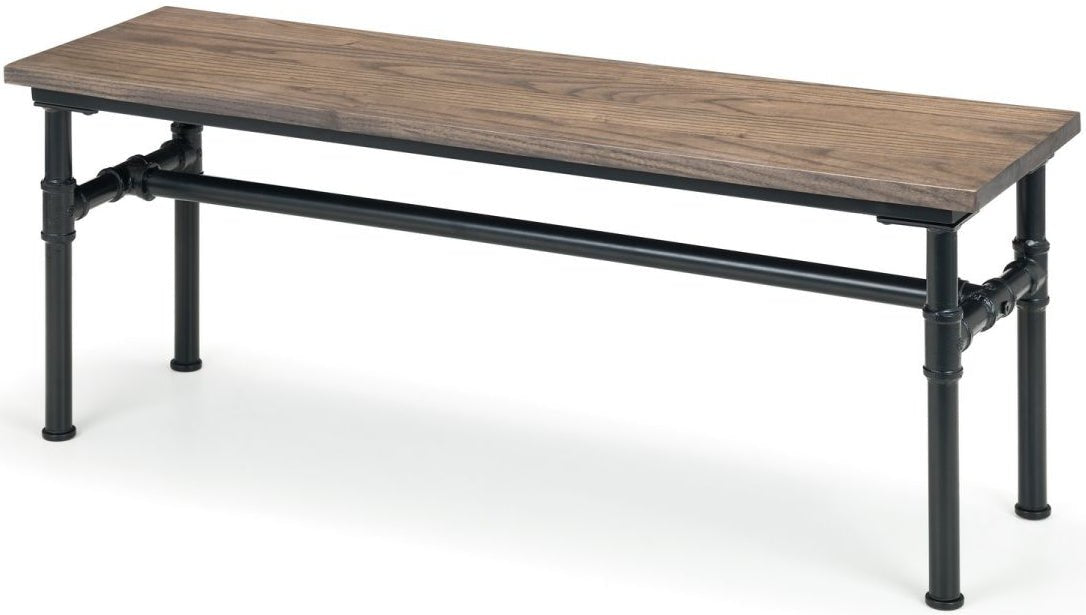 Carnegie Industrial Pipework and Wood Dining Table with 2 Benches - Julian Bowen