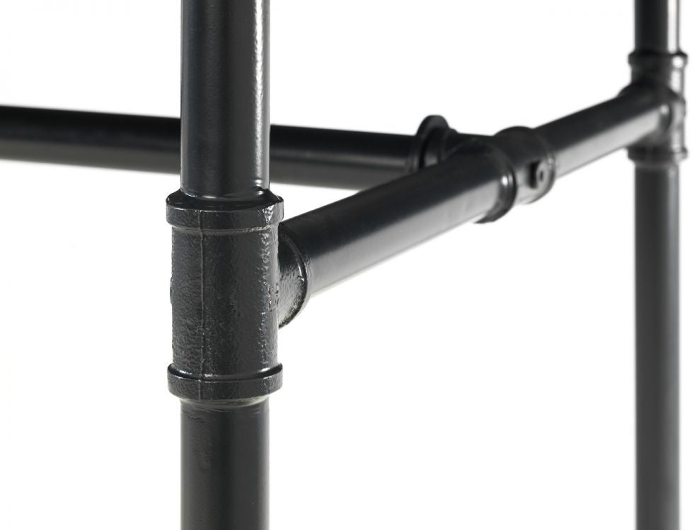 Carnegie Industrial Pipework and Wood Dining Table with 2 Benches - Julian Bowen