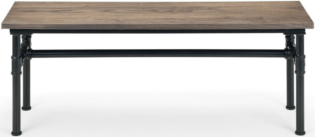 Carnegie Industrial Pipework and Wood Dining Table with 2 Benches - Julian Bowen