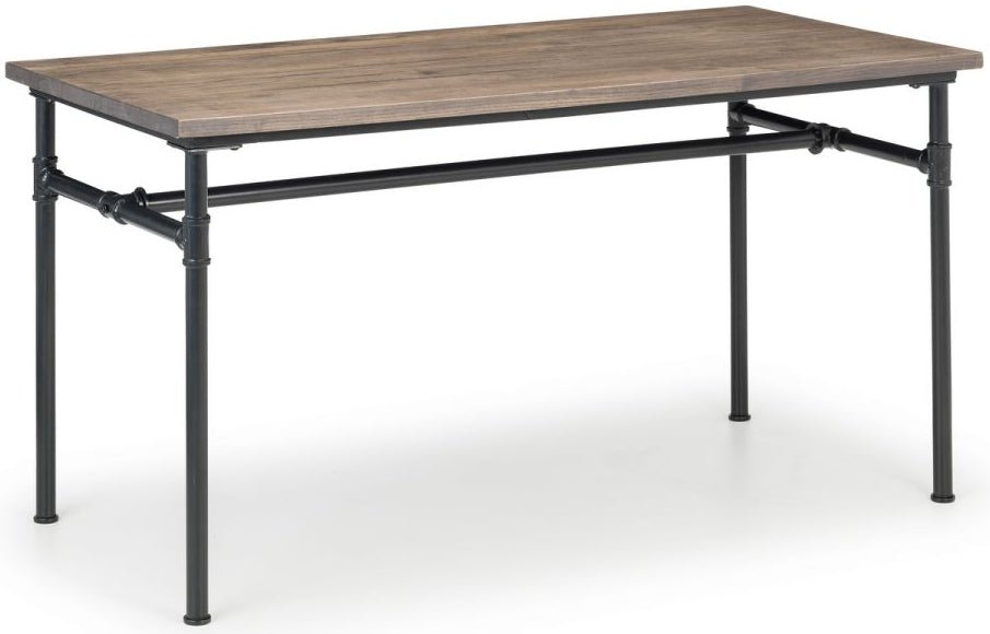 Carnegie Industrial Pipework and Wood Dining Table with 2 Benches - Julian Bowen