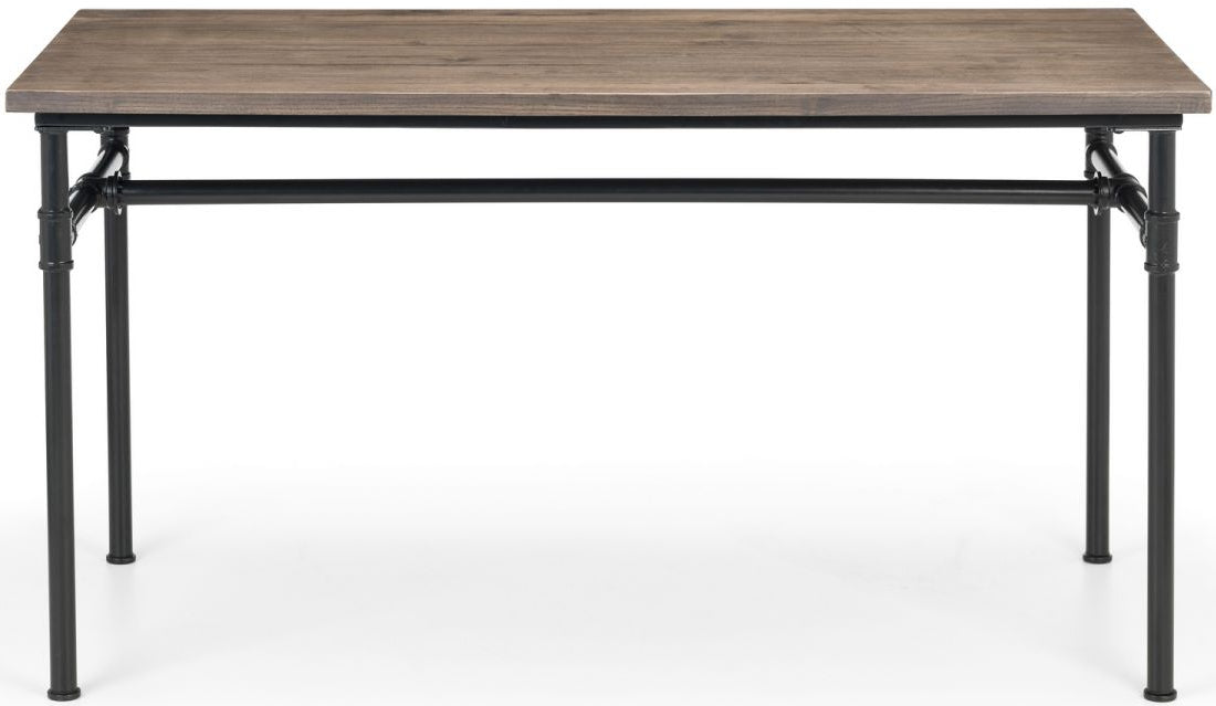 Carnegie Industrial Pipework Dining Table, Bench and 2 Monroe Chairs - Julian Bowen