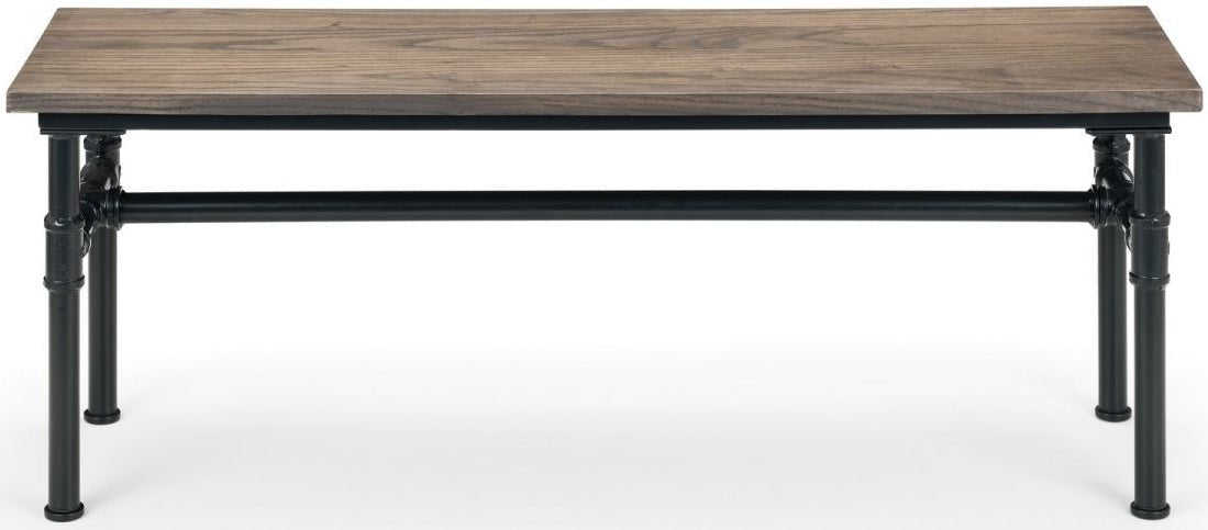 Carnegie Industrial Pipework Dining Table, Bench and 2 Monroe Chairs - Julian Bowen