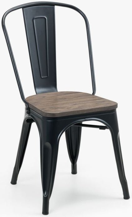 Carnegie Industrial Pipework Dining Table with 4 Grafton Chairs - Julian Bowen