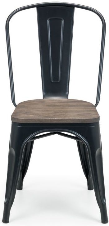 Carnegie Industrial Pipework Dining Table with 4 Grafton Chairs - Julian Bowen