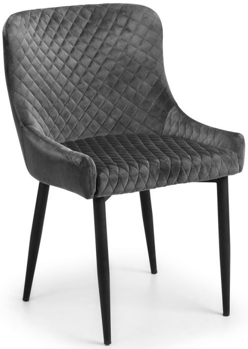 Carnegie Industrial Pipework Dining Table with 4 Luxe Chairs - Julian Bowen