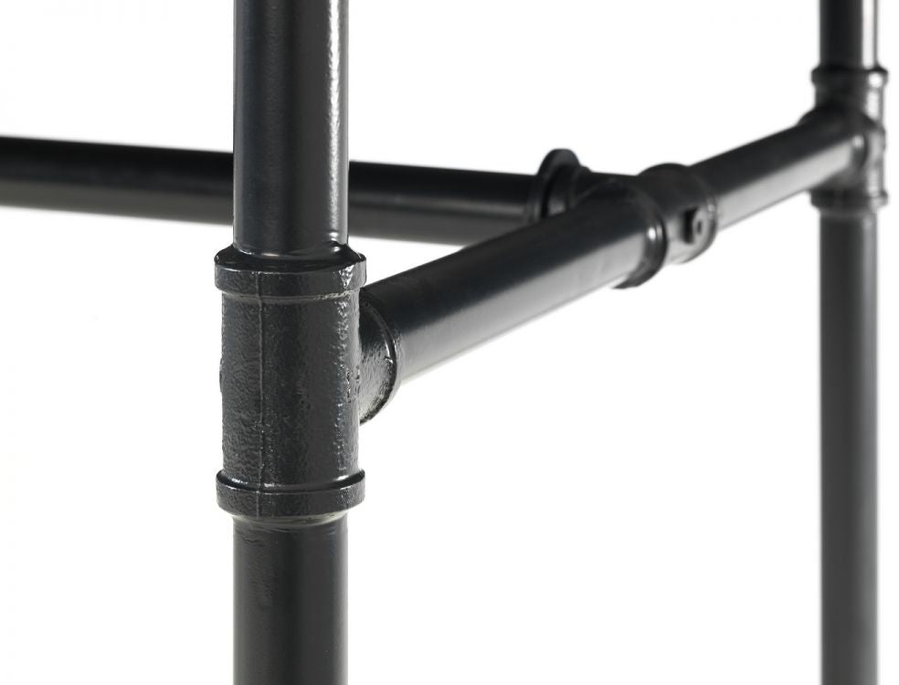 Carnegie Industrial Pipework Dining Table with 4 Luxe Chairs - Julian Bowen