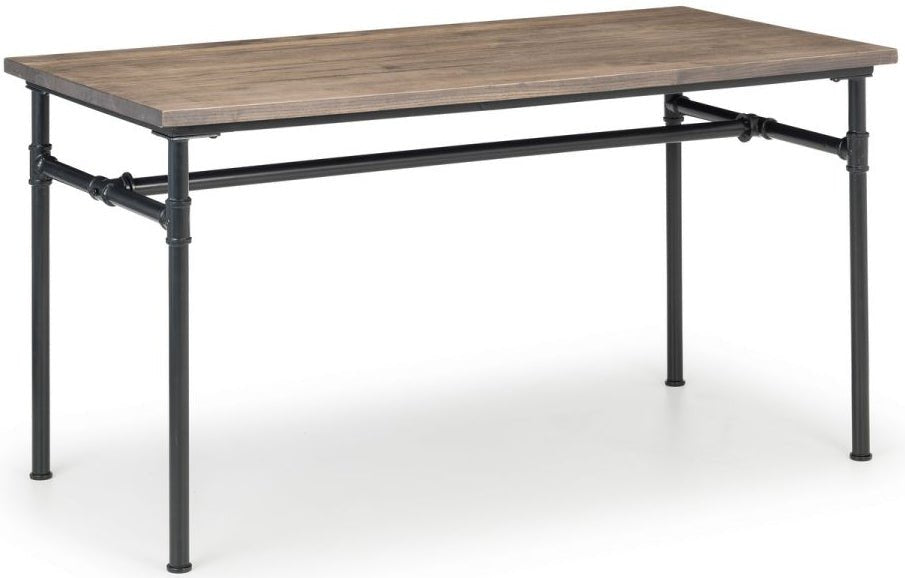 Carnegie Industrial Pipework Dining Table with 4 Monroe Chairs - Julian Bowen